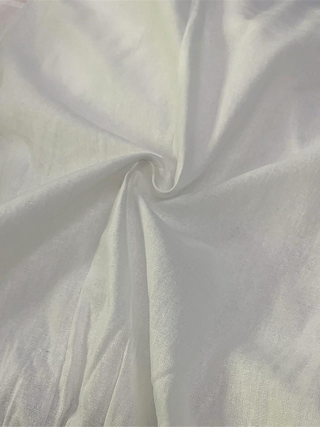 Women's Mini Dress White Dress Cotton Linen Dresses Black