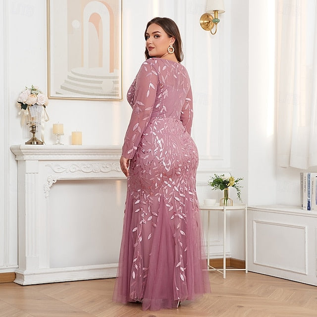 Dress Sparkle Mermaid Formal Trumpet / Floor Evening Gown