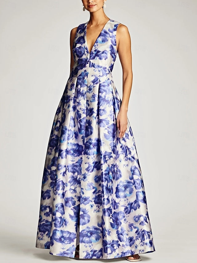 Formal Evening Dress Gown Wedding A-Line High Beach Split