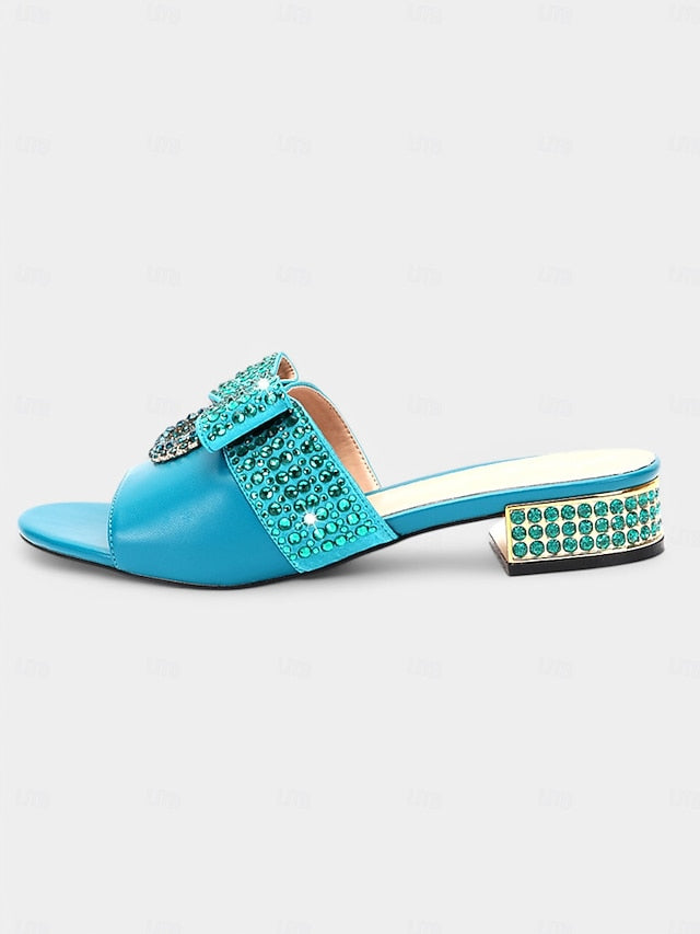 Flat Bow with Sandals Matching – Rhinestone Gold Clutch
