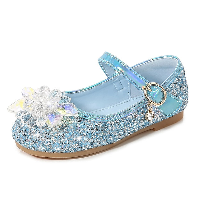 Princess Shoes Leather Girls' Flats Portable Walking PU