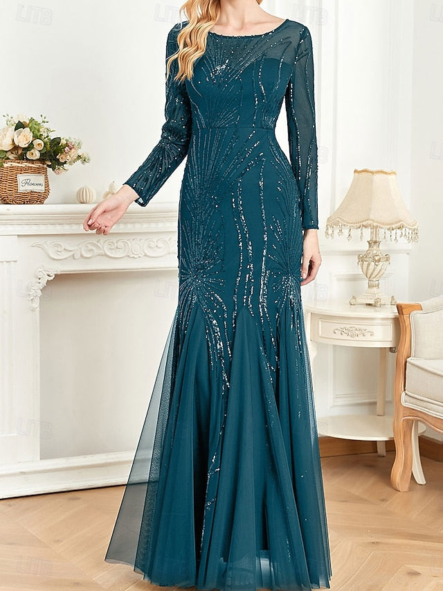Neck Party of Dress the Mother Elegant Crew Floor Bride