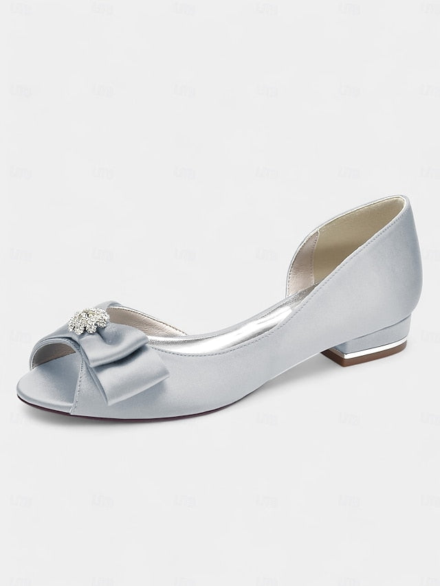 in with sparkling flats a crafted luxurious satin Elegant