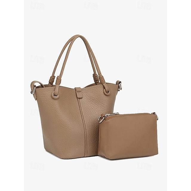 Women's Pouch Stylish Bag Bucket Matching with – Leather
