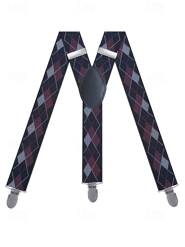 Men's Clip-On Suspenders Pattern – Classic Argyle