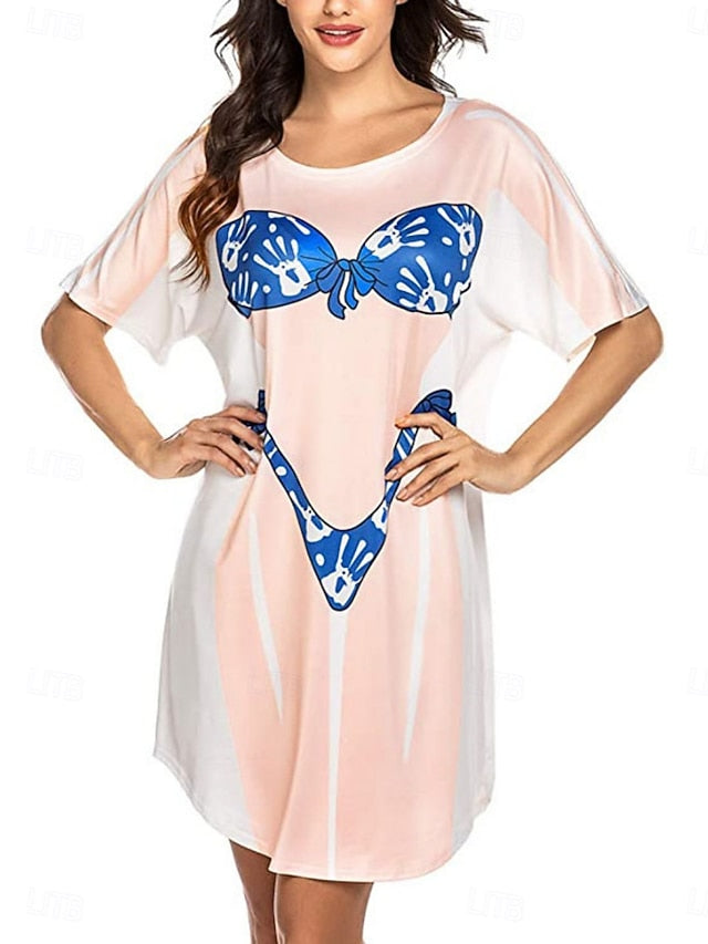 Women's Swimdress Swimsuit Dress Vacation Beach Wear