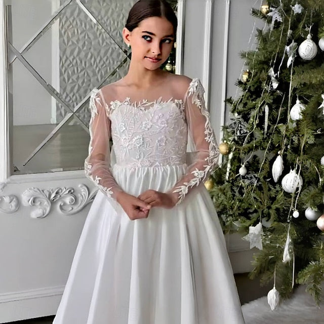 Party Communion Girls' Dress First Girl Flower