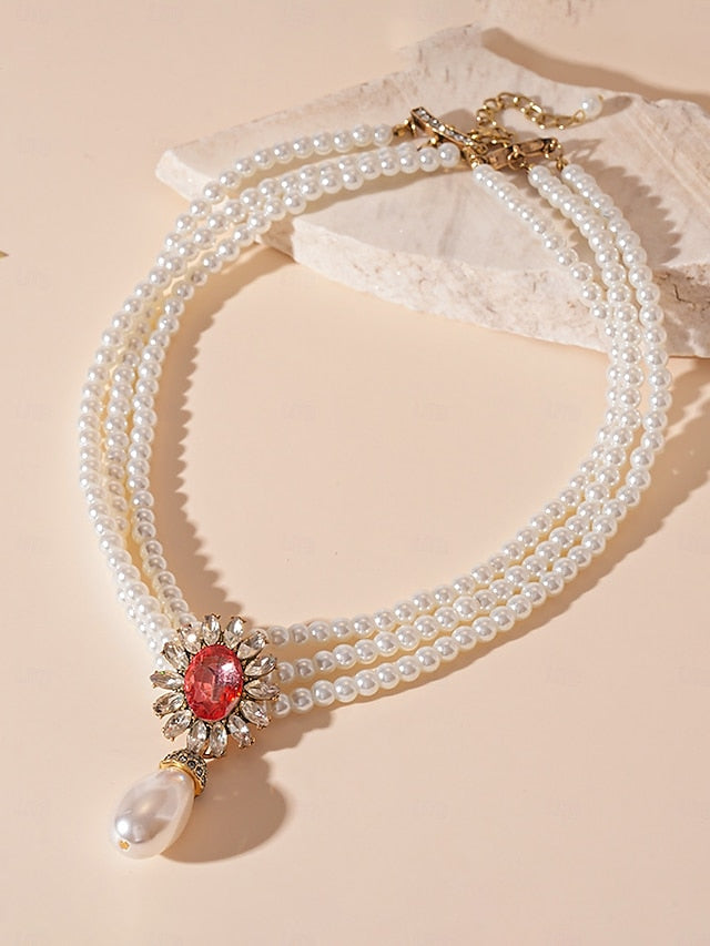 Earrings Women's Pearl Set Jewelry with