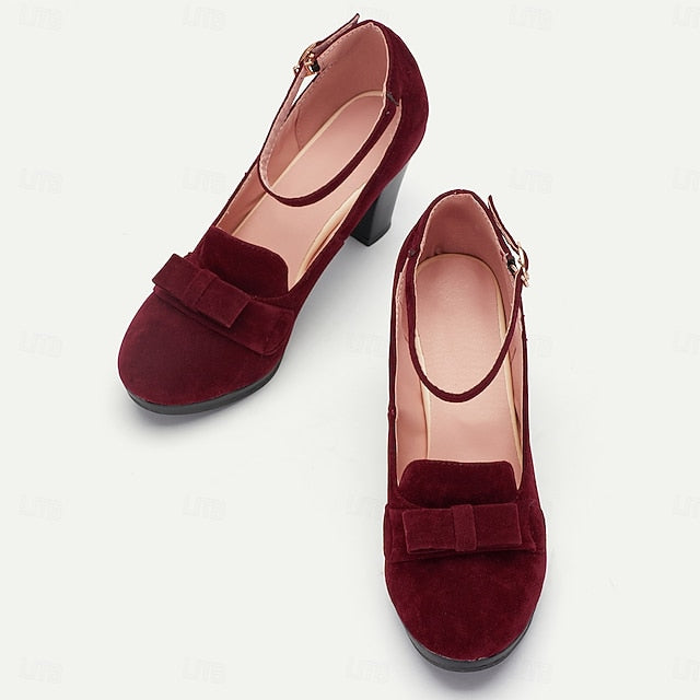 Detail Mary - with Green Heels Bow Suede Jane Women's