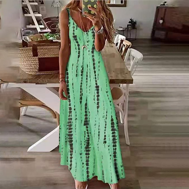 Women's Maxi Dress Sundress A Line Dress Floral Dress