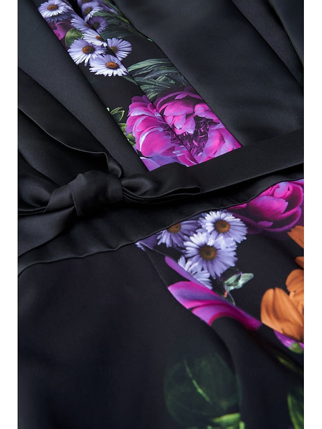 the Bride Jumpsuit of Floral Print / Elegant Pantsuit Mother