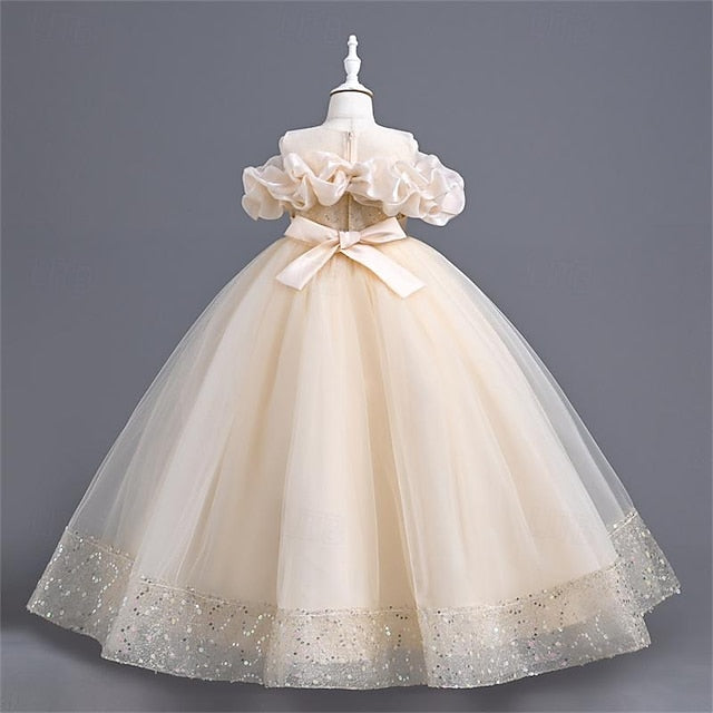 Girls' Girl Party Color 3D Solid Dress Flower