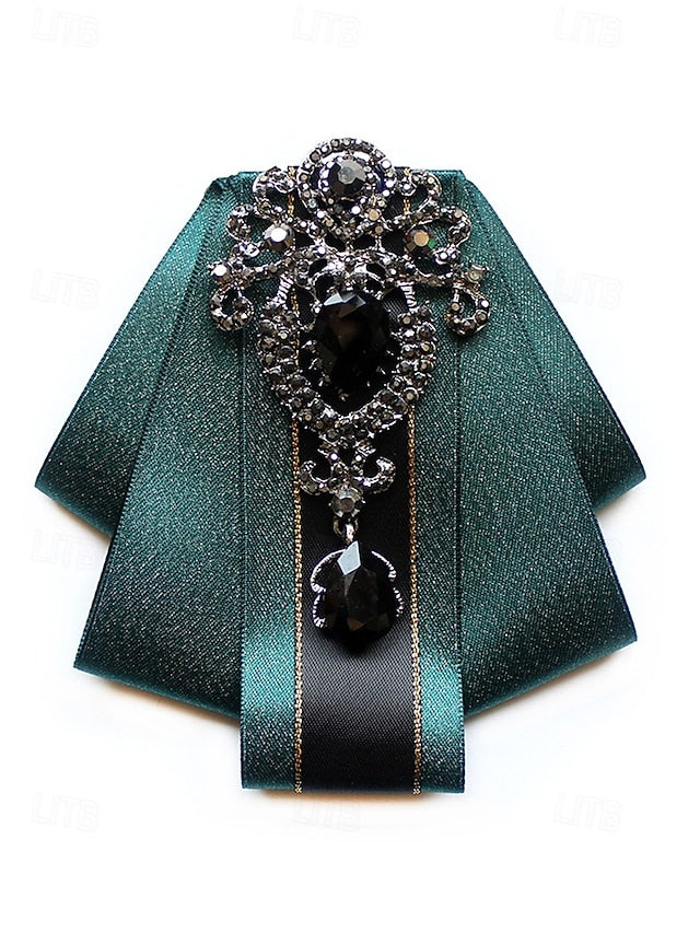 - Bow Diamond-Accent Satin Tie Elegant Christmas Men's