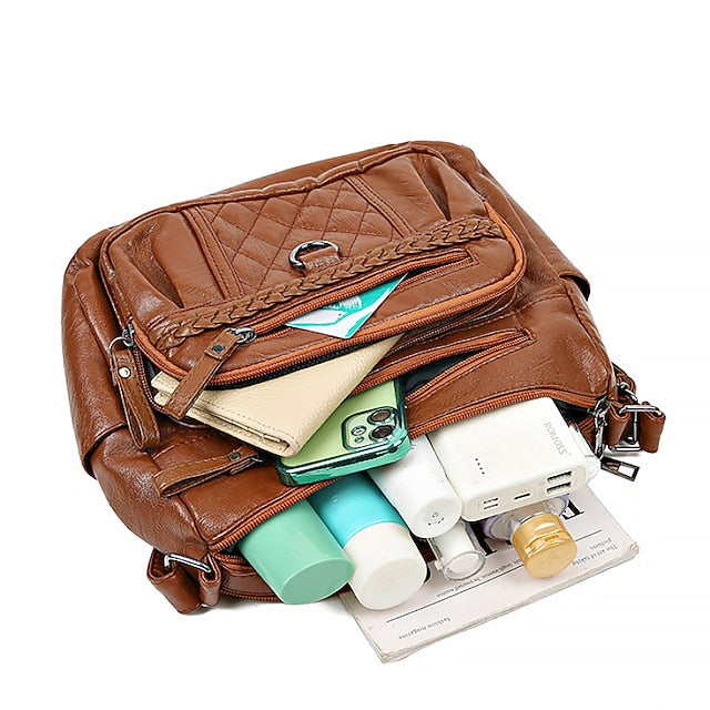 Sac à bandoulière en cuir PU pour femme