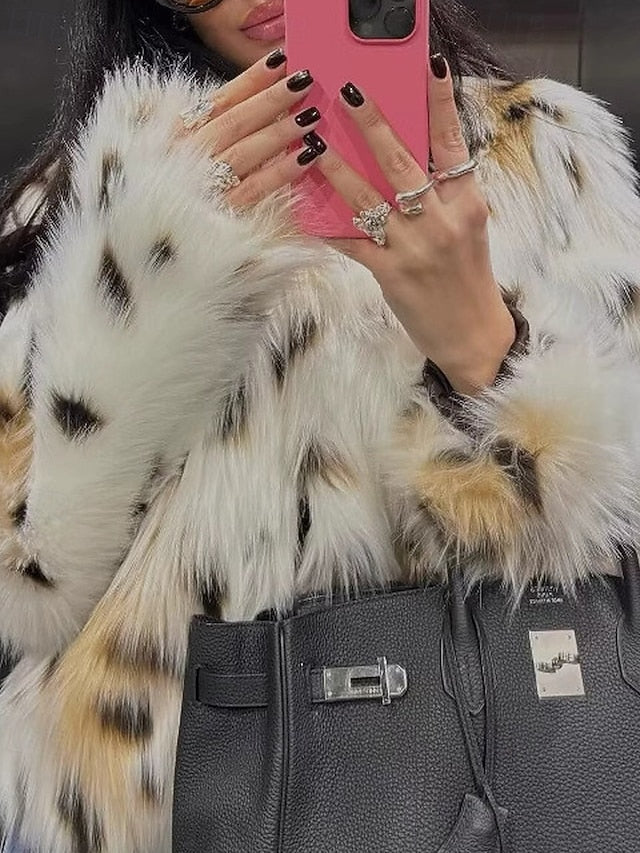 Furs Women's Fur Warm Coat Faux Leathers Comfortable