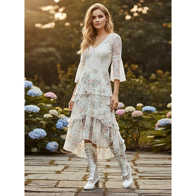 White with Boots Victorian-Style Women's Lace Lace-Up