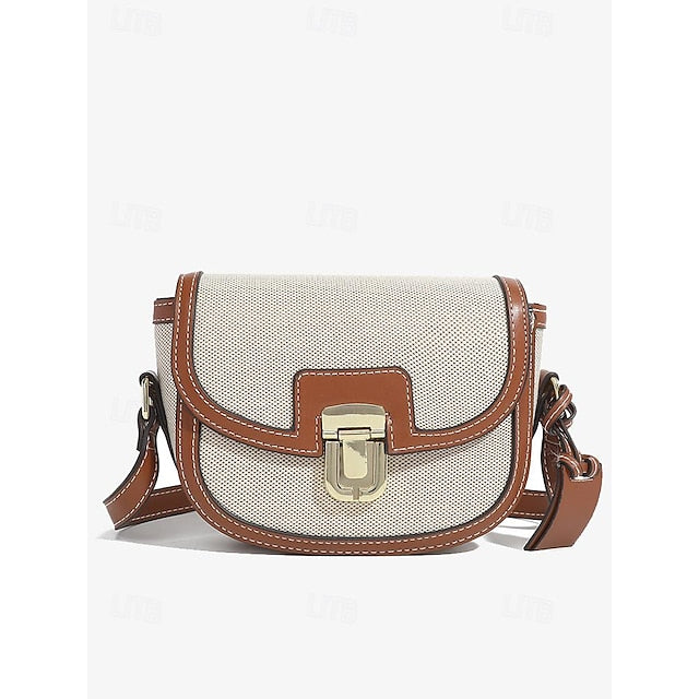 – Tasche Trim Vintage Damen Crossbody Leder klein