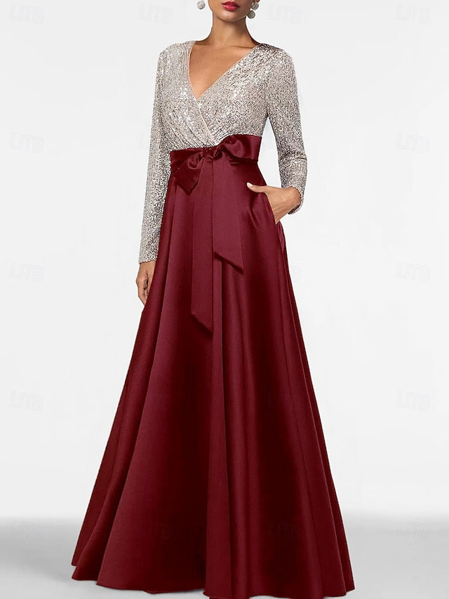 Length Dress Formal Elegant Long Gown A-Line Floor Evening
