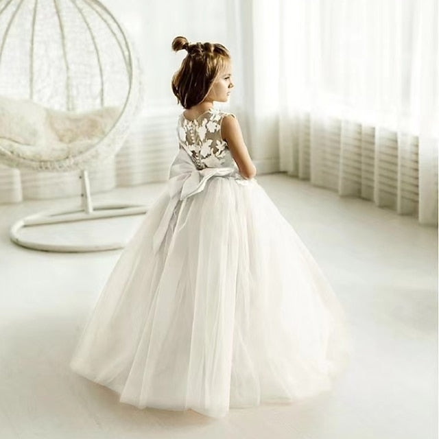 Dress Flower Color Kids Girls' Girl Solid Party