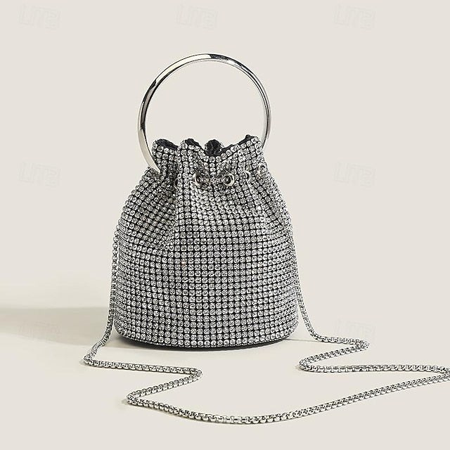 Sac à main en cuir PU pour femme, pochette avec chaîne, soirée, mariage, fête