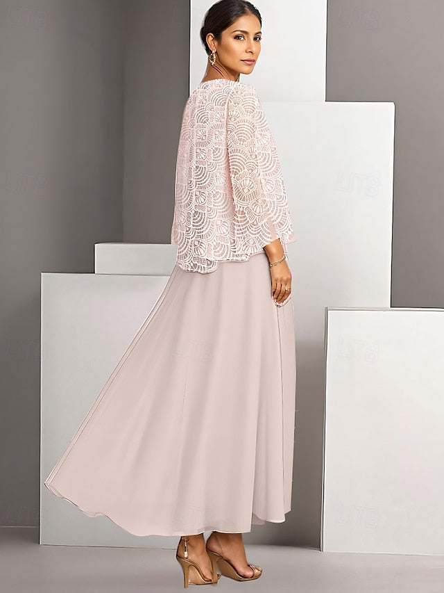 Two Bride of the Simple Elegant Piece Dress Casual Mother A-Line