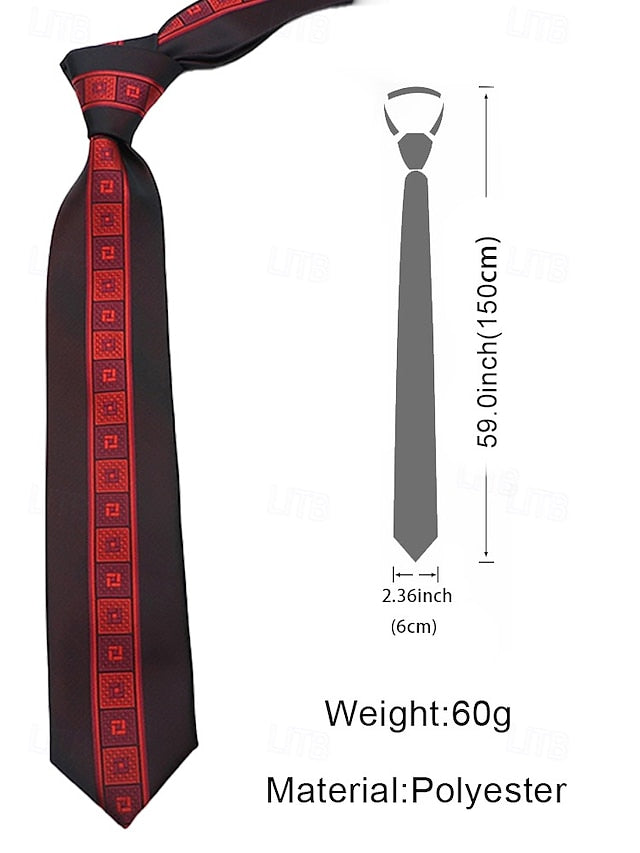 with Classic Necktie Men's Polyester Pattern