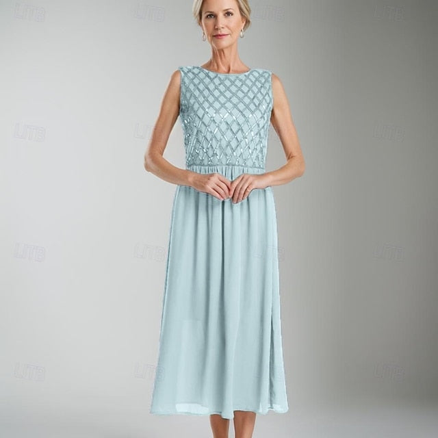 Dress A-Line of Mother the Wedding Bride Guest Simple