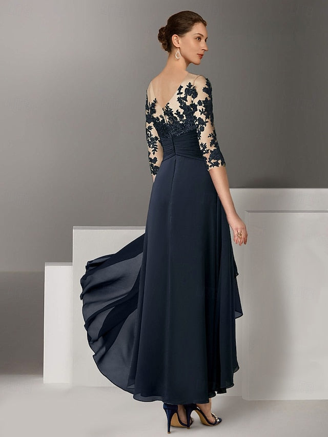A-Line Guest Dress Asymmetrical Wedding Dresses Cocktail Elegant