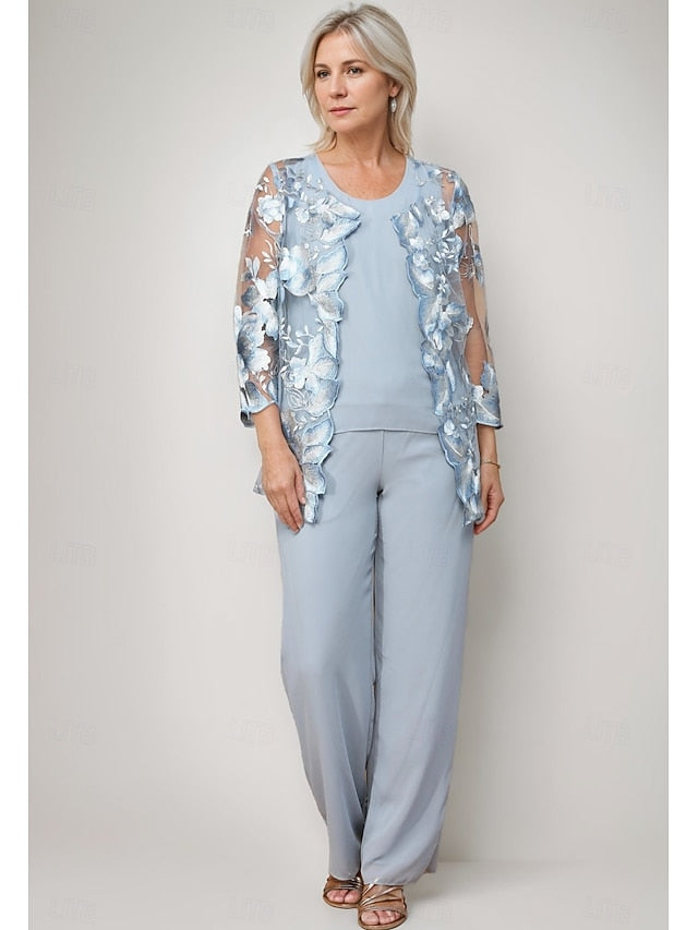 Crew Bride 3 of Dress the Pantsuit Neck Elegant Mother Piece