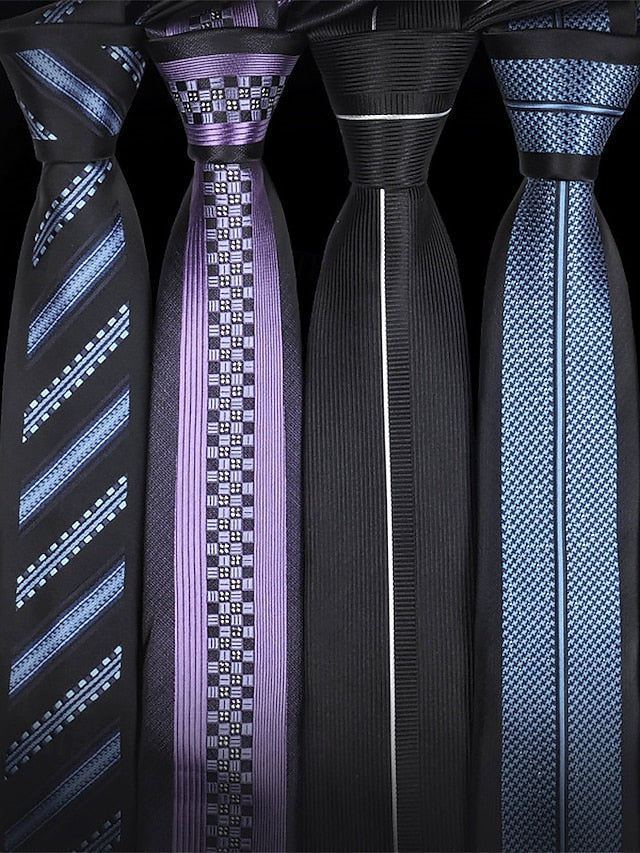 Men's - Tie Narrow Stripe Positioning 6cm Pattern