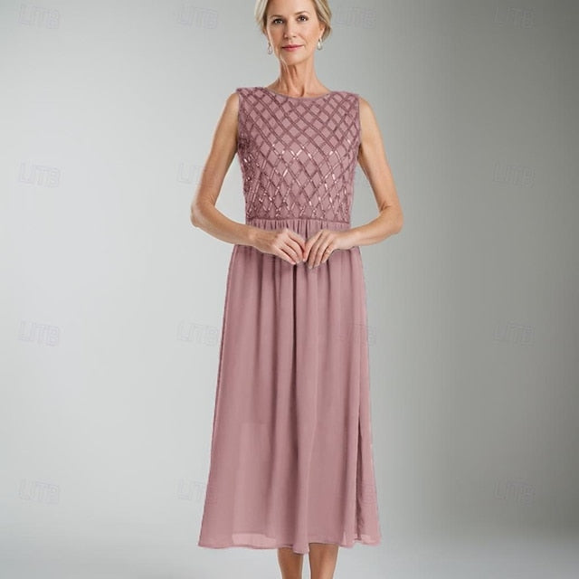 Dress A-Line of Mother the Wedding Bride Guest Simple