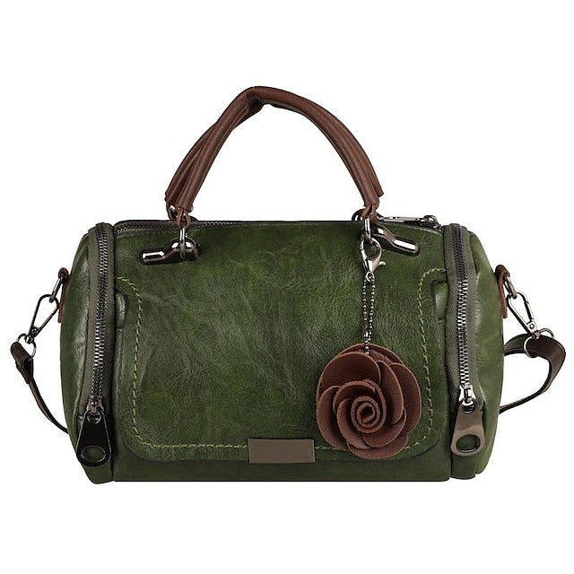 Vintage-Stil Floral Handtasche Damen Kunstleder