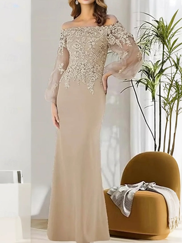 Shoulder Bride Off Trumpet Mermaid the / Mother Elegant of Dress
