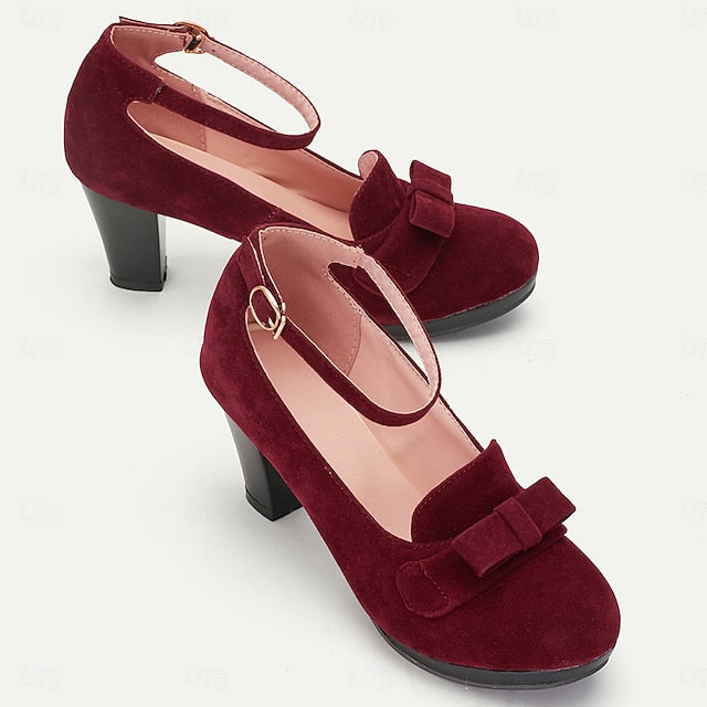 Detail Mary - with Green Heels Bow Suede Jane Women's