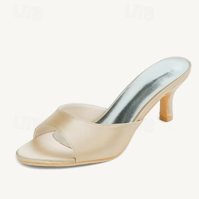 Toe Open Heel Shoes Women's Wedding Sandals Kitten