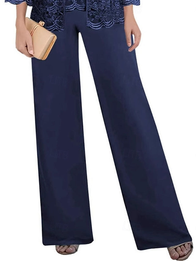 Mother Dress of Wedding Guest Square Pantsuit Elegant the Bride