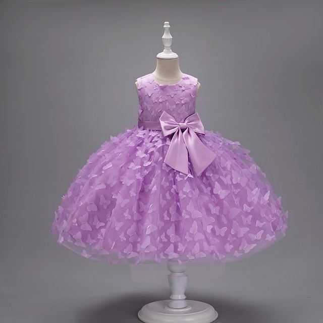 Dress Flower Party Kids Girl Butterfly Girls'