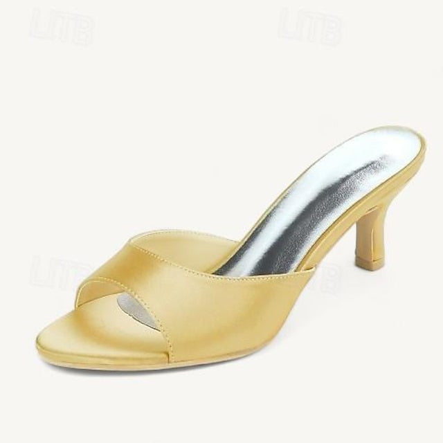 Toe Open Heel Shoes Women's Wedding Sandals Kitten