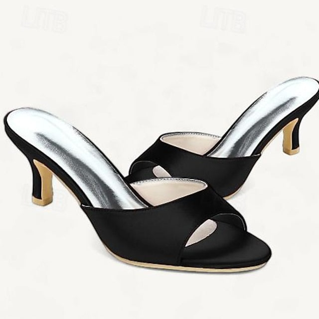 Toe Open Heel Shoes Women's Wedding Sandals Kitten