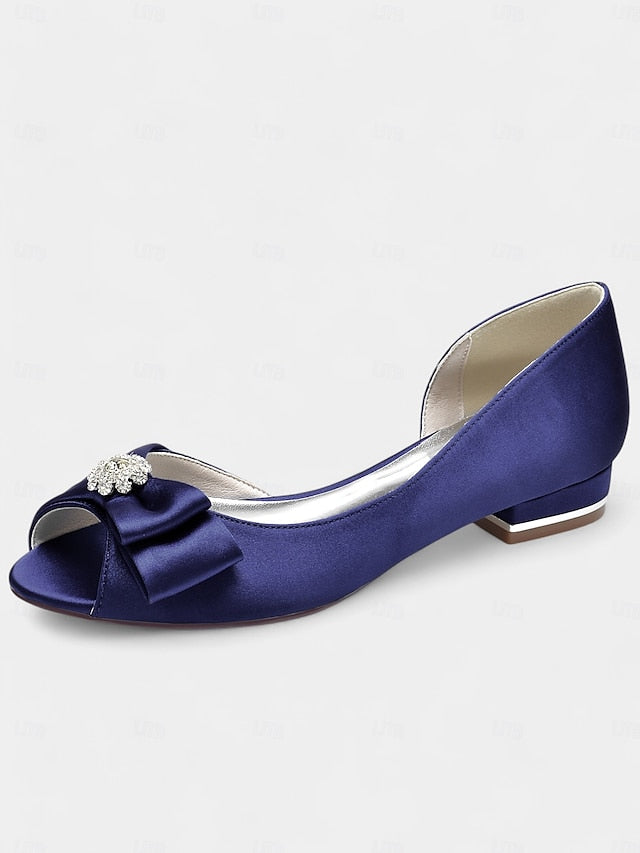 in with sparkling flats a crafted luxurious satin Elegant