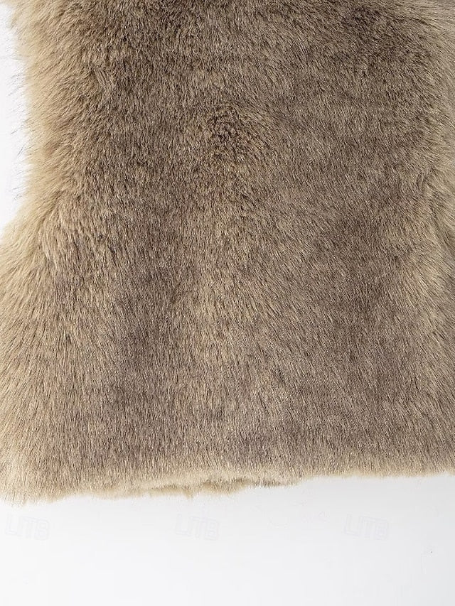 Furs Coat Fur Faux Vest Comfortable Leathers Women's