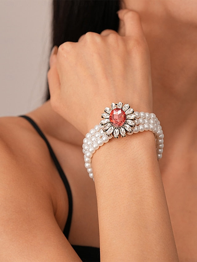 Earrings Women's Pearl Set Jewelry with