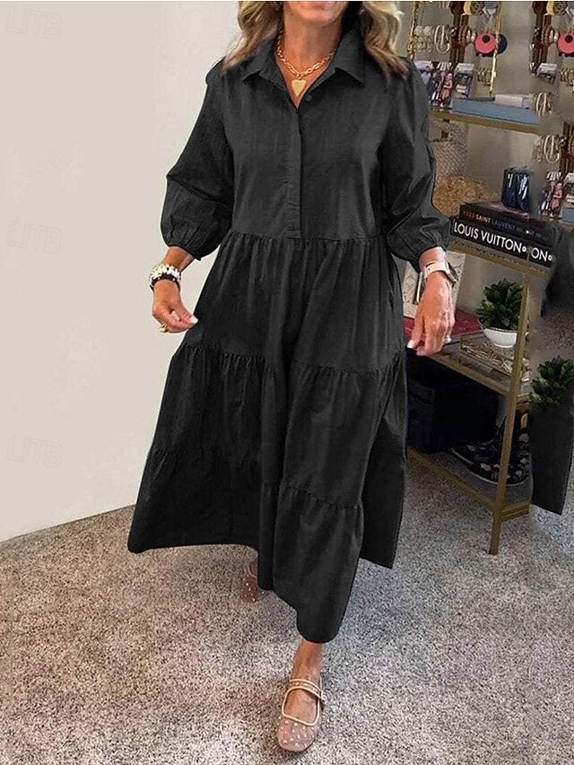 Women's Long Dress Maxi Dress Shirt Dress Summer Dress
