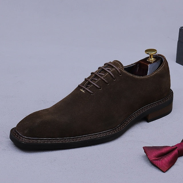 - Shoes Suede Leather Men's Dress Genuine Oxford Cowhide