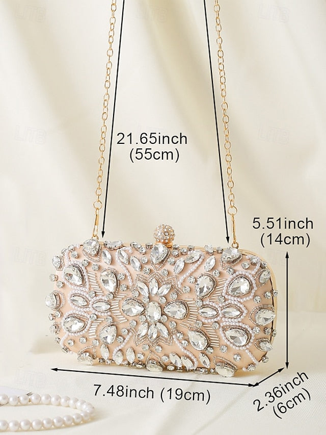 Crystal-Embellished Women's Clutch Bag