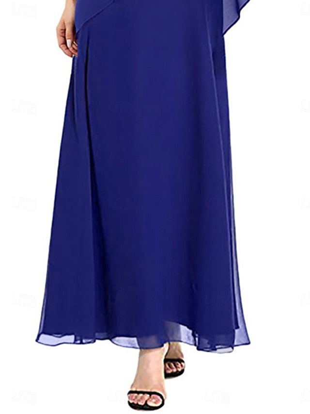 A-Line Mother Simple Neck of Square the Dress Bride Elegant