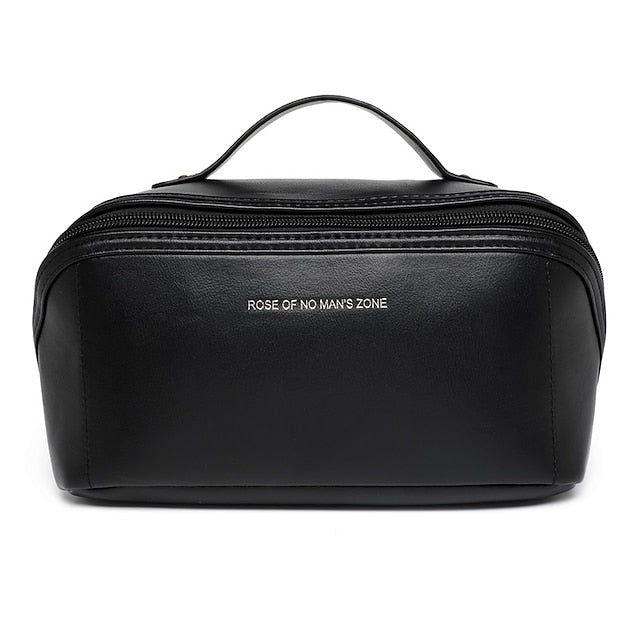 Damen Kosmetik Make-up Handtasche Leder PU Tasche Reise