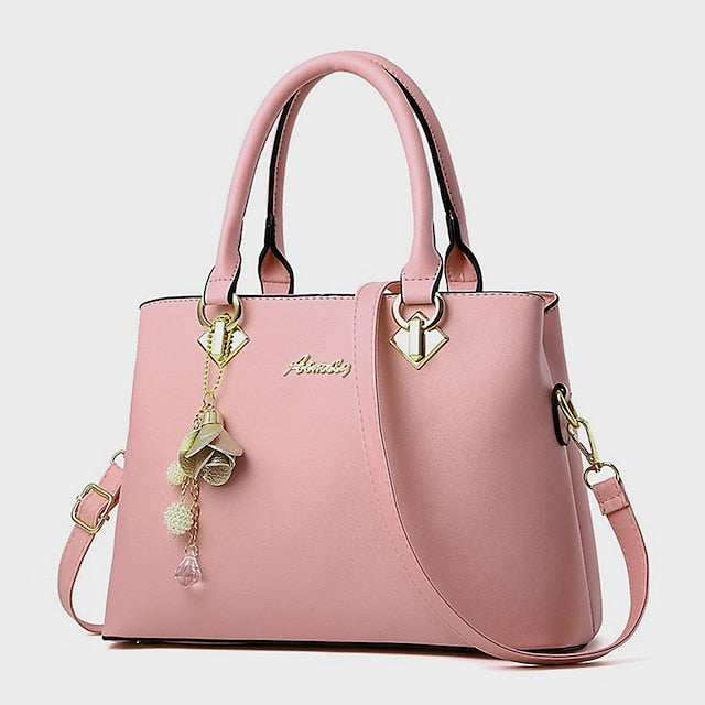 Sac à main blanc en similicuir doré pour femme avec élégant cuir
