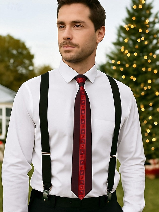with Classic Necktie Men's Polyester Pattern