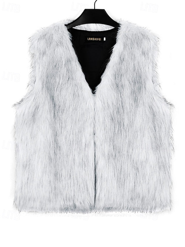 Fur Comfortable Coat Faux Furs Women's Leathers Vest